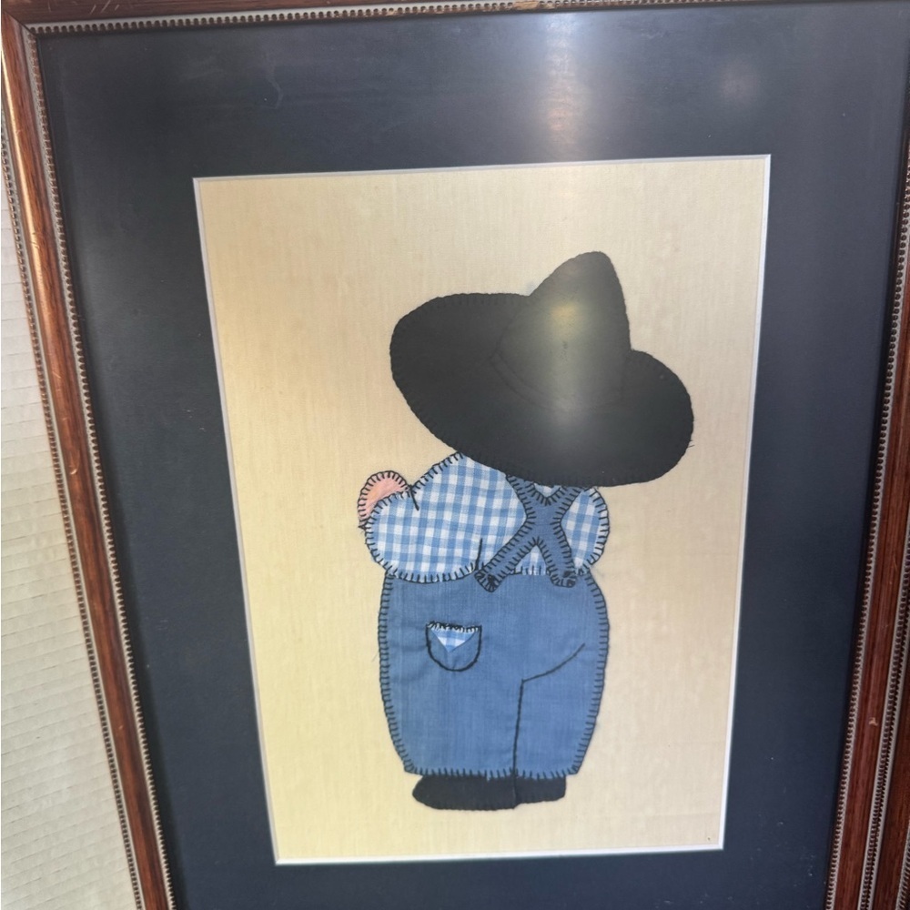 Framed Country Boy and Girl Art - Picture 2 of 9